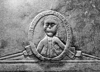 Daniel W. Patterson (photographer), The Reverend William Richardson headstone (1771), detail of the lower front, Waxhaw Presbyterian Church, Lancaster County, South Carolina. Gravestone attributed to the Bigham workshop. Daniel W. Patterson (photographer), The Reverend William Richardson headstone (1771), detail of the lower front, Waxhaw Presbyterian Church, Lancaster County, South Carolina. Gravestone attributed to the Bigham workshop.