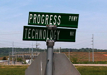 Street signs, new industrial park, Morristown, Tennessee, from Morristown: in the air and sun (2007). Street signs, new industrial park, Morristown, Tennessee, from Morristown: in the air and sun (2007).