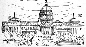 Yoshio Koya, Jackson, State Capitol Building, in Tengoku Amerika, Jigoku Amerika (Heaven America/Hell America) (Tokyo: Deido Shuppansha, 1951), 85. Yoshio Koya, Jackson, State Capitol Building, in Tengoku Amerika, Jigoku Amerika (Heaven America/Hell America) (Tokyo: Deido Shuppansha, 1951), 85.