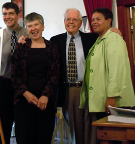 Ellen Spears, Historian David Carter, Jane Carter, historian Dan Carter, and director Shelia Washington, Scottsboro, Alabama, 2011. Ellen Spears, Historian David Carter, Jane Carter, historian Dan Carter, and director Shelia Washington, Scottsboro, Alabama, 2011.