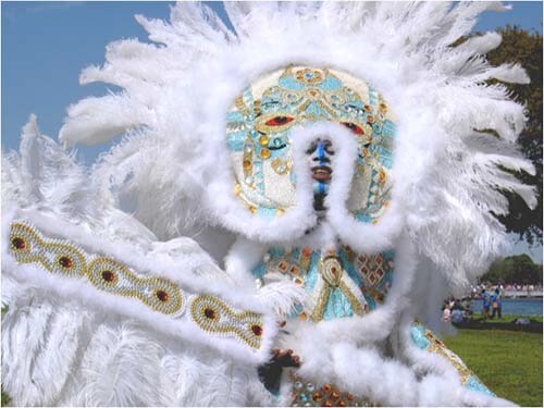 Nick Spitzer, Mardi Gras Indian, New Orleans, Louisiana. Nick Spitzer, Mardi Gras Indian, New Orleans, Louisiana.