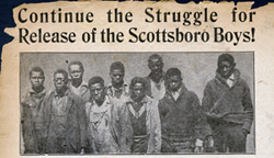 Daily Worker, Scottsboro headline, 1932. Courtesy of Emory University's Manuscript, Archives, and Rare Book Library. Daily Worker, Scottsboro headline, 1932. Courtesy of Emory University's Manuscript, Archives, and Rare Book Library.