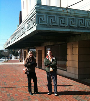 John Lane, Betsy Teter and Gary Henderson outside the Hub City Community Bookstore, Spartanburg, South Carolina, 2010.  John Lane, Betsy Teter and Gary Henderson outside the Hub City Bookshop, Spartanburg, South Carolina, 2010.