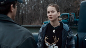 Ree in deer head sweatshirt, Winter's Bone, 2010. Ree in deer head sweatshirt, Winter's Bone, 2010.