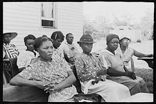Lee Russell, Audience at Farm Security Administration listening to a speech by a visiting public health official, La Forge, Missouri, 1938. Courtesy of the Library of Congress. Lee Russell, Audience at Farm Security Administration listening to a speech by a visiting public health official, La Forge, Missouri, 1938. Courtesy of the Library of Congress.