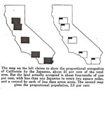 Marshall De Motte, Maps of the Japanese population, in "California: White or Yellow?" The Annals of the American Academy 93 (January 1921): 21. Marshall De Motte, Maps of the Japanese population, in "California: White or Yellow?" The Annals of the American Academy 93 (January 1921): 21.