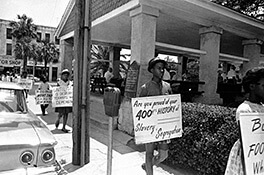 Figure 55. Civil Rights demonstrations around the "slave market," St. Augustine, Florida, 1964. Copyright Associated Press. Figure 55. Civil Rights demonstrations around the "slave market," St. Augustine, Florida, 1964. Copyright Associated Press.