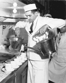 Everyone Drinks Cafe Au Lait at the French Market, from the WPA Guide to New Orleans. Everyone Drinks Cafe Au Lait at the French Market