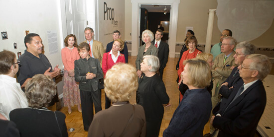 Paul Cheney, Page and Logan talk with museum visitors on Prop Master opening night, Charleston, South Carolina, April 2009. Paul Cheney, Page and Logan talk with museum visitors on Prop Master opening night, Charleston, South Carolina, April 2009.