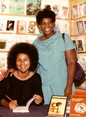 Photographer unknown, bell hooks and Byllye Avery at Charis, Atlanta, Georgia, circa 1985. Photographer unknown, bell hooks and Byllye Avery at Charis, Atlanta, Georgia, circa 1985.