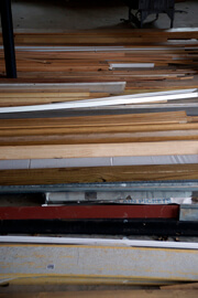 John Howard, Decommissioned flooring, moulding, railing, siding, and plain pickets, Henry County, Georgia, November 2009. John Howard, Decommissioned flooring, moulding, railing, siding, and plain pickets, Henry County, Georgia, November 2009.