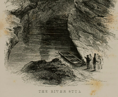 Horace Martin, The River Styx, Mammoth Cave, Kentucky, 1851.  Horace Martin, The River Styx, Mammoth Cave, Kentucky, 1851.