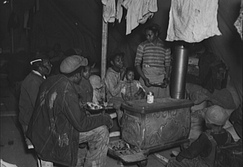 Russell Lee, Negro flood refugees at meal time, Charleston, Missouri, February 1937. FSA-OWI Collection, Library of Congress, LC-USF34- 010215-D. Russell Lee, Negro flood refugees at meal time, Charleston, Missouri, February 1937. FSA-OWI Collection, Library of Congress, LC-USF34- 010215-D.Russell Lee, Negro flood refugees at meal time, Charleston, Missouri, February 1937. FSA-OWI Collection, Library of Congress, LC-USF34- 010215-D.