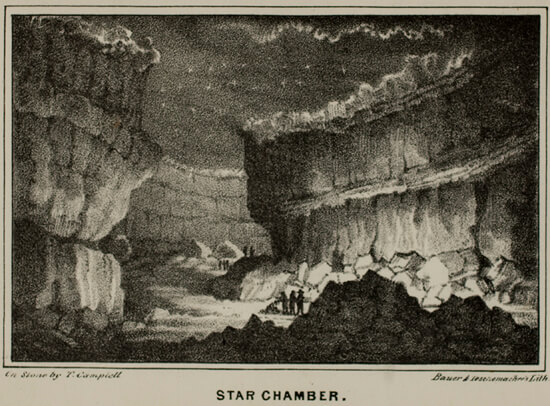Alexander Clark Bullitt, Star Chamber from Rambles in Mammoth Cave, 1845.  Alexander Clark Bullitt, Star Chamber from Rambles in Mammoth Cave, 1845.