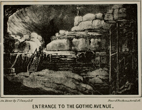Alexander Clark Bullitt, Entrance to the Gothic Avenue from Rambles in Mammoth Cave, 1845.  Alexander Clark Bullitt, Entrance to the Gothic Avenue from Rambles in Mammoth Cave, 1845.
