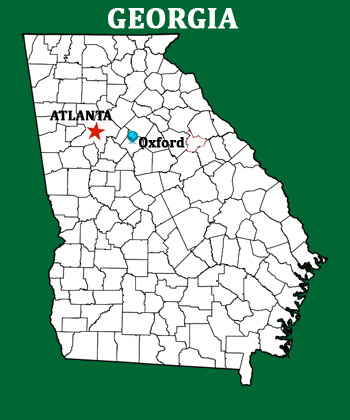 Map of Oxford, Georgia Map of Oxford, Georgia