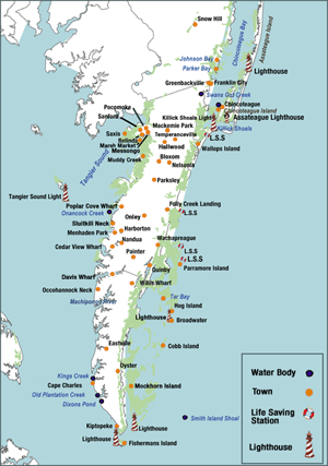 Reference Map of the Eastern Shore Reference Map of the Eastern Shore
