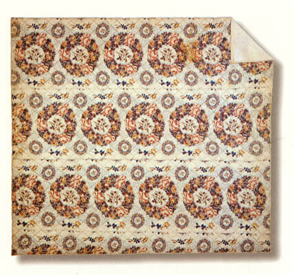 Laurel Horton, Whole Cloth Chintz Wedding Quilt, circa 1850  Laurel Horton, Whole Cloth Chintz Wedding Quilt, circa 1850