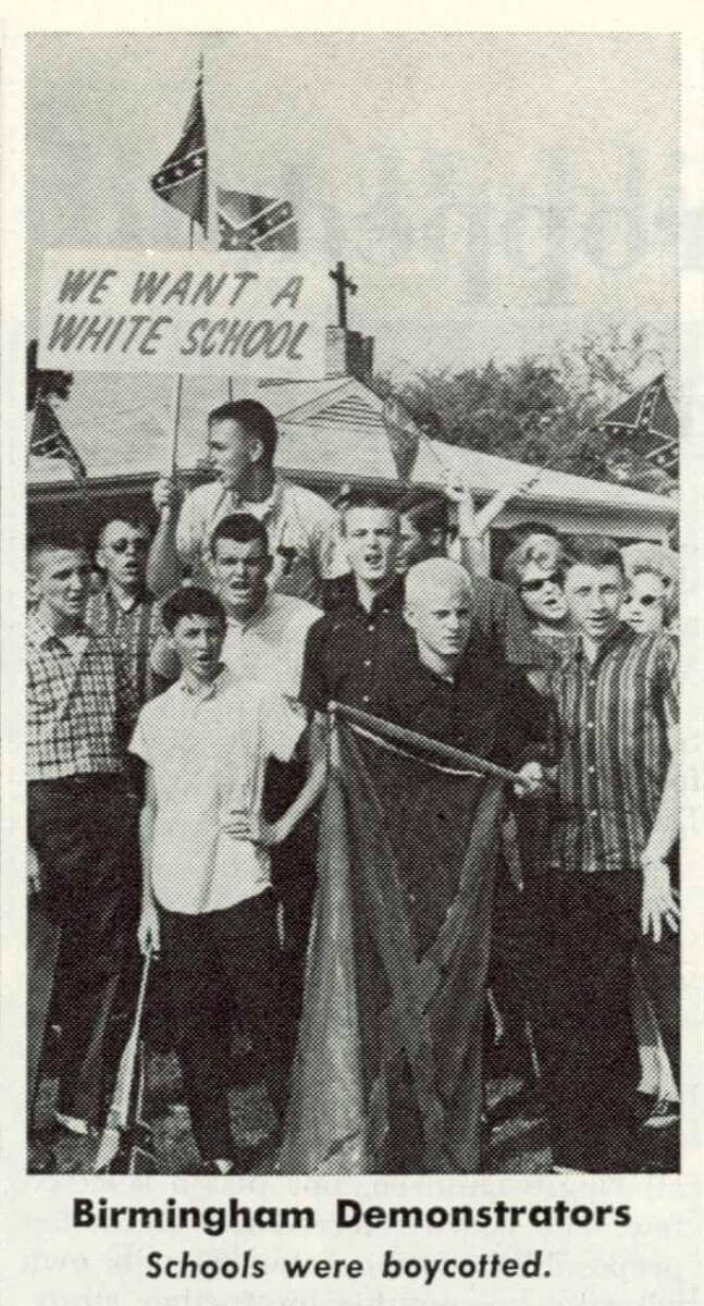 Newspaper clipping from Southern School News, Nashville, Tennessee, October 1963. Courtesy of the Southern School News Collection, Civil Rights Digital Library, University of Georgia. Newspaper is in public domain.