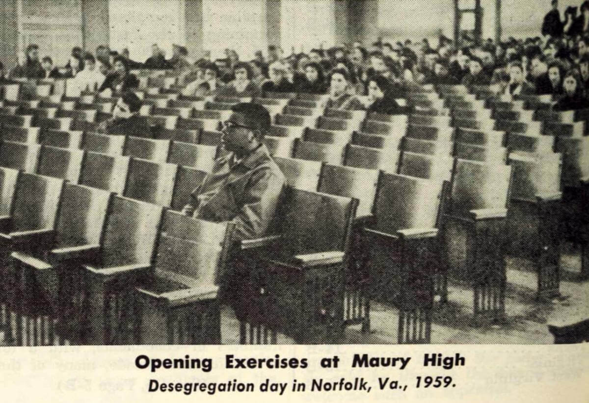 Newspaper clipping from Southern School News, Nashville, Tennessee, May 1964. Photograph by unknown creator. Courtesy of the Southern School News Collection, Civil Rights Digital Library, University of Georgia. Newspaper is in public domain.