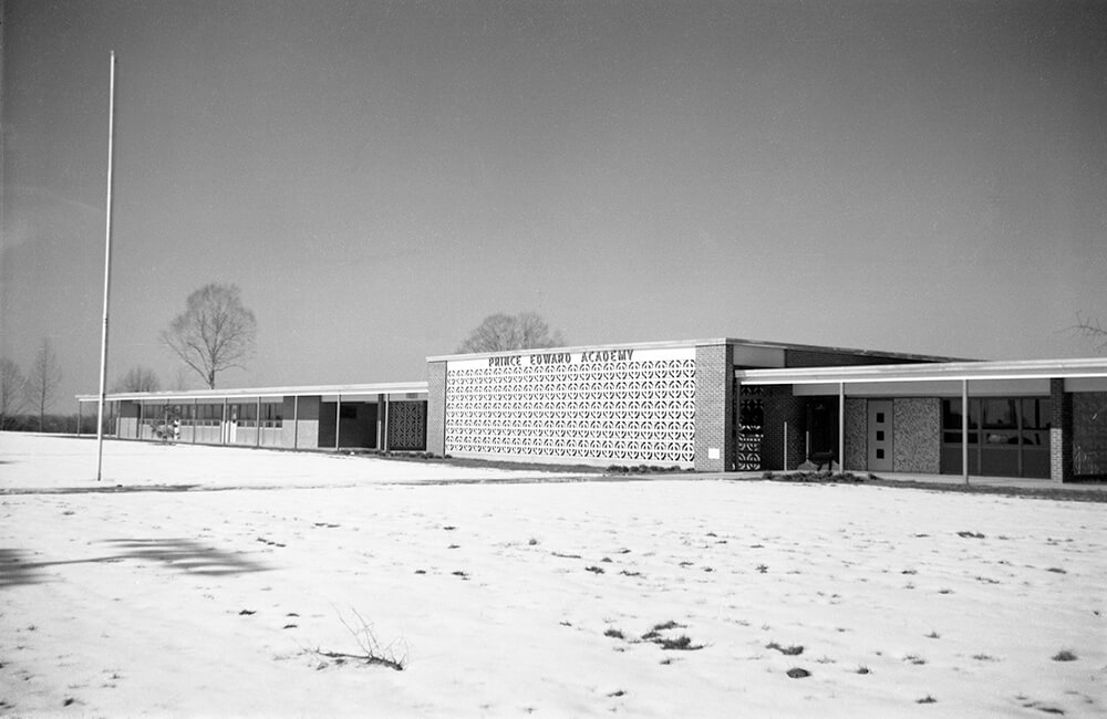 Prince Edward Academy, Farmville, Virginia, ca. 1962. Photograph by Edward H. Peeples. Courtesy of the Edward H. Peeples Prince Edward County Public Schools Collection, James Branch Cabell Library Special Collections and Archives, Virginia Commonwealth University.