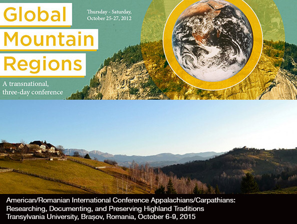 Global mountain regions conferences, University of Kentucky, 2012, and Transylvania University, Romania, 2015. Screenshot by Southern Spaces. Global mountain regions conferences, University of Kentucky, 2012, and Transylvania University, Romania, 2015. Screenshot by Southern Spaces.
