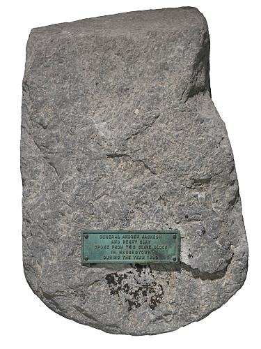Stone slave auction block from Hagerstown, Maryland. Courtesy of the Smithsonian National Museum of African American History and Culture.