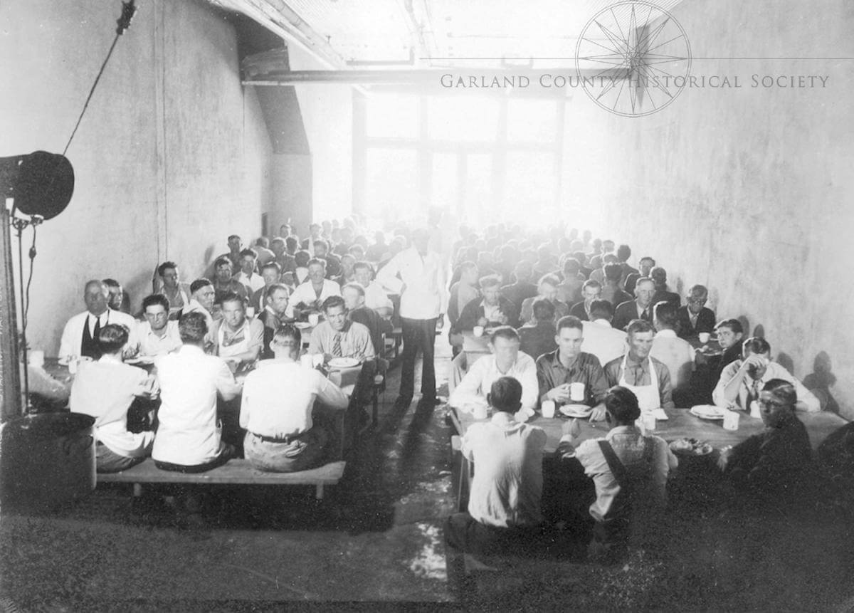 Inside Camp Garraday, date unknown. Courtesy of the Garland County Historical Society and Elliott Bowen. Inside Camp Garraday, date unknown. Courtesy of the Garland County Historical Society and Elliott Bowen.