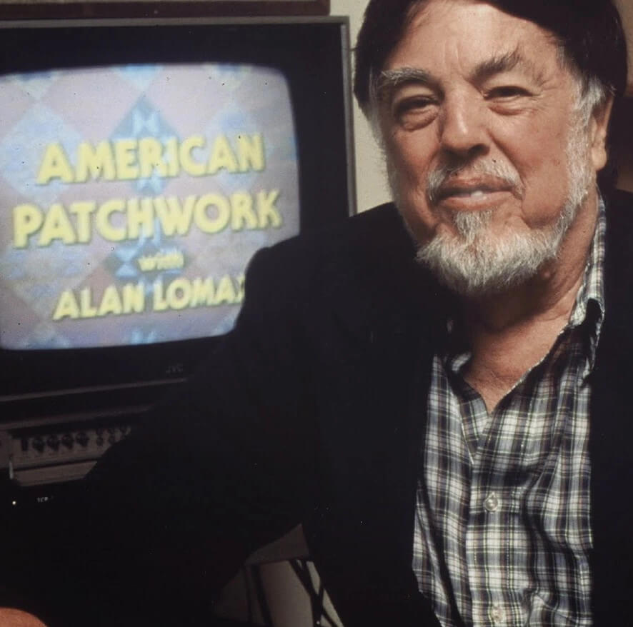 Promotional still for PBS's American Patchwork with Alan Lomax series (Public Broadcasting Service, 1991).