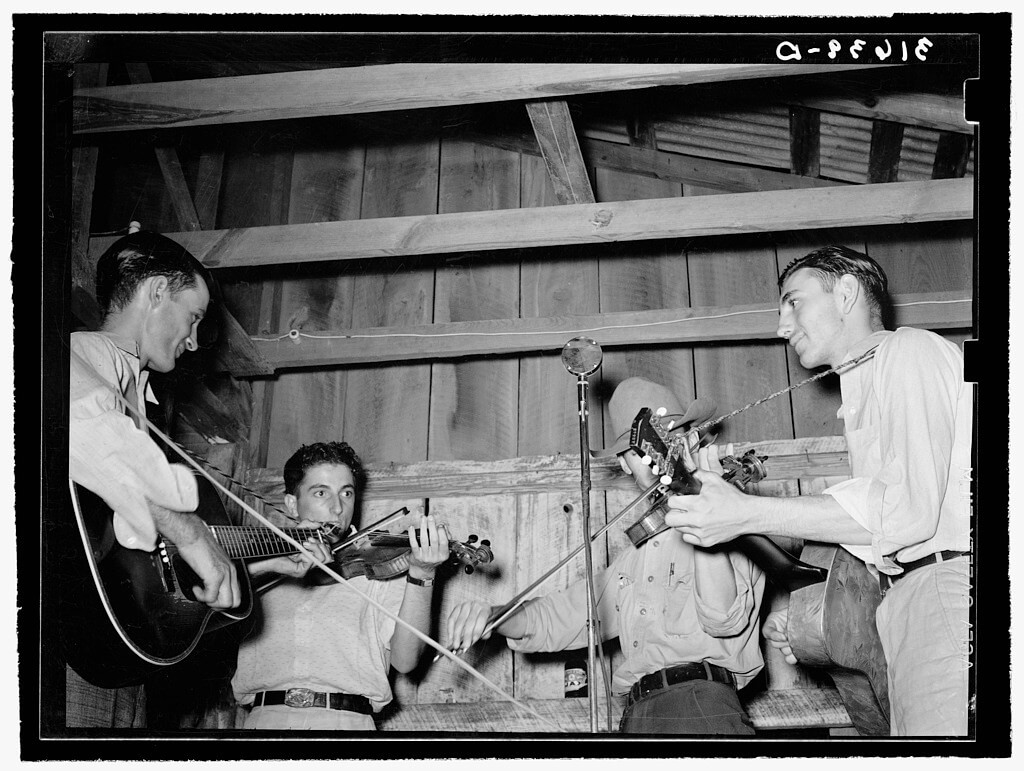 Cajun orchestra at Fais-do-do dance, Crowley, Louisiana, 1938. Photograph by Russell Lee. Courtesy of the Library of Congress, Prints and Photographs Division, Farm Security Administration/Office of War Information Photograph Collection, digital ID LC-DIG-fsa-8b20678. Cajun orchestra at Fais-do-do dance, Crowley, Louisiana, 1938. Photograph by Russell Lee. Courtesy of the Library of Congress, Prints and Photographs Division, Farm Security Administration/Office of War Information Photograph Collection, digital ID LC-DIG-fsa-8b20678.
