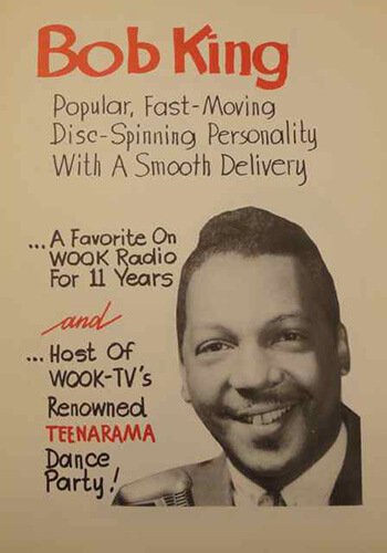 WOOK-TV advertisement for Teenarama host Bob King, Washington DC. Wook,  WOOK-TV advertisement for Teenarama host Bob King, Washington DC. Wook,