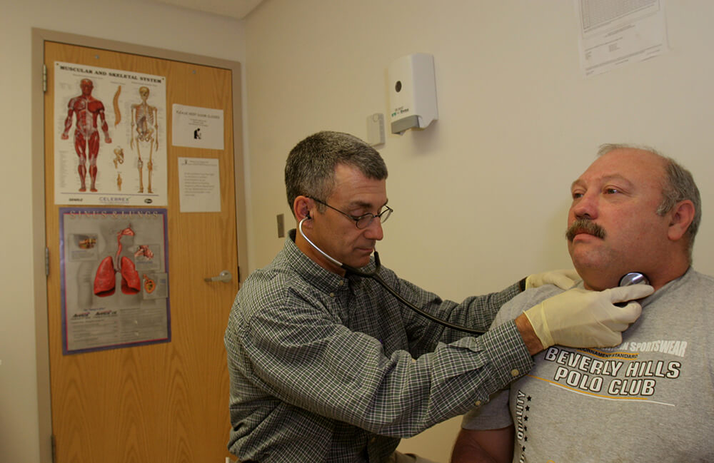 Unemployed coal miner uses the services of Free Health Clinic, Clay, WV, 2005. Unemployed coal miner uses the services of Free Health Clinic, Clay, WV, 2005.