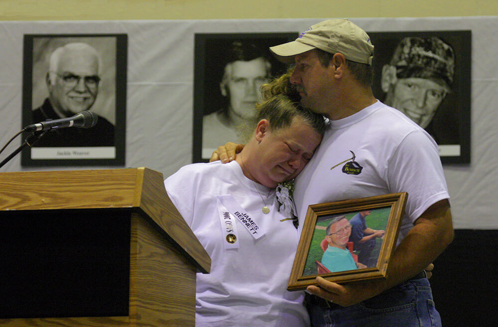 Relatives of Sago Mine disaster victims at hearing in Buckhannon, WV, on May 2, 2006. Relatives of Sago Mine disaster victims at hearing in Buckhannon, WV, on May 2, 2006.