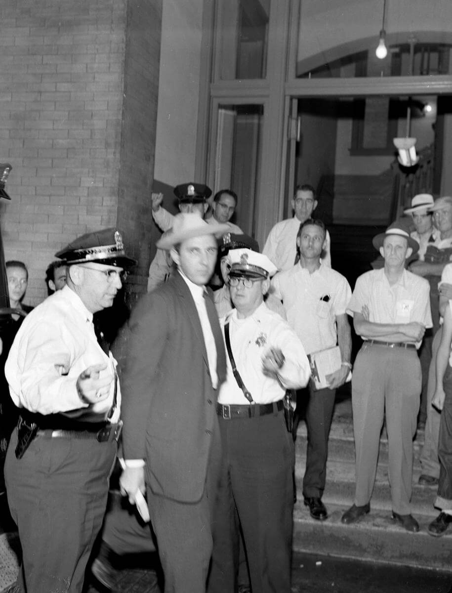 John Kasper in police custody, Nashville, TN, September 1957. © Nashville Public Library. John Kasper in police custody, Nashville, TN, September 1957. © Nashville Public Library.