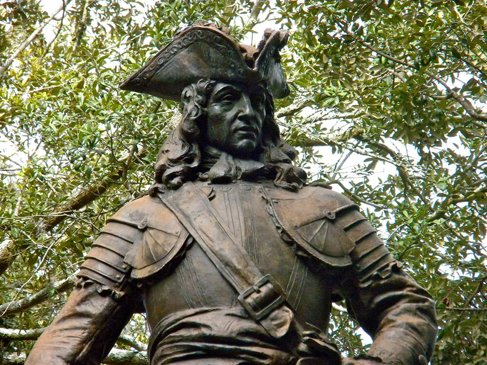 Detail of General Oglethorpe Statue, Savannah, Georgia, February 12, 2010. Photograph by Flickr user Jennifer Morrow. Creative Commons license CC BY 2.0.