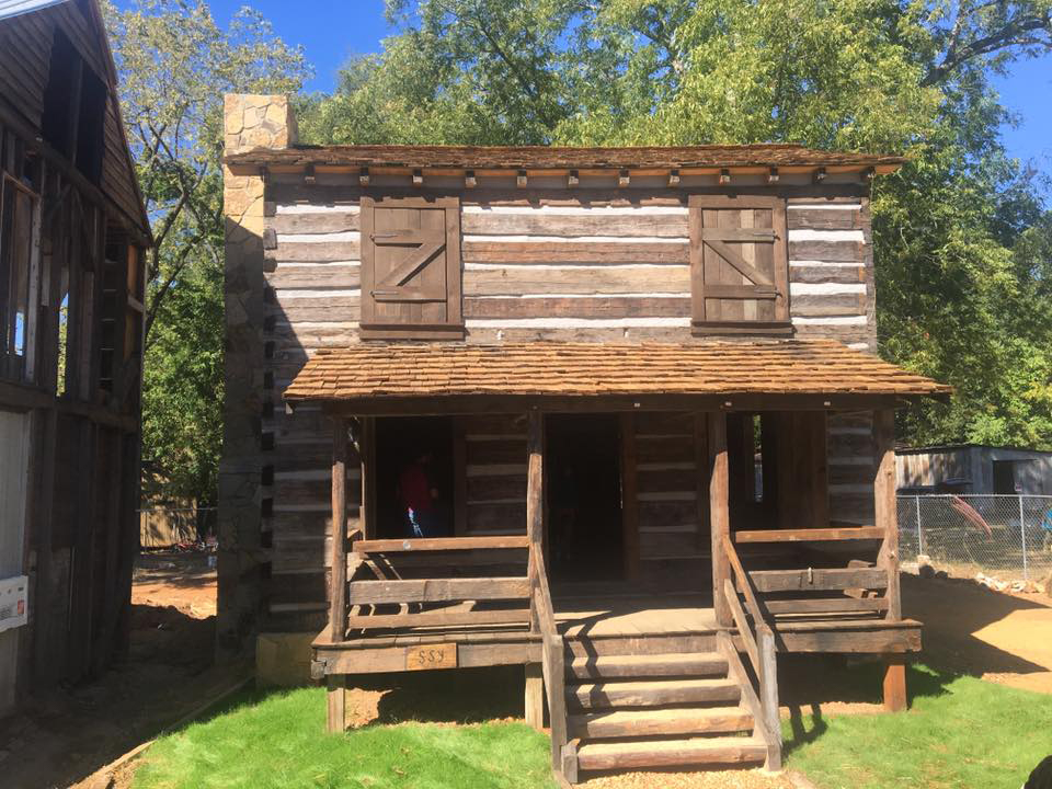 Vann Cherokee Cabin, Cave Spring, Georgia, October 2, 2016. Photo by unknown creator. Courtesy of Cave Spring Historical Society. Vann Cherokee Cabin, Cave Spring, Georgia, October 2, 2016. Photo by unknown creator. Courtesy of Cave Spring Historical Society.