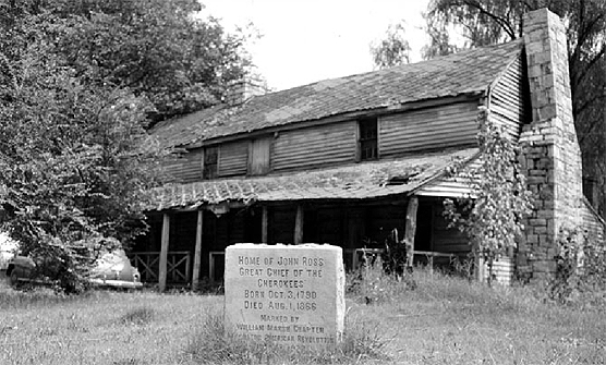 John Ross House, Rossville, Georgia, 1952. Courtesy of the National Park Service. John Ross House, Rossville, Georgia, 1952. Courtesy of the National Park Service.
