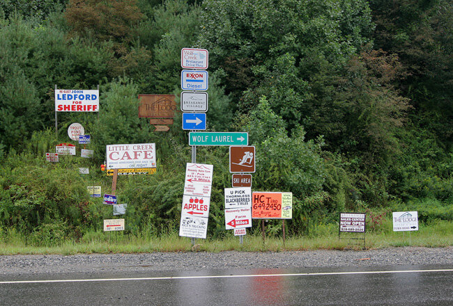 Rob Amberg, Signs, Near Bear Creek, North Carolina, 2007.