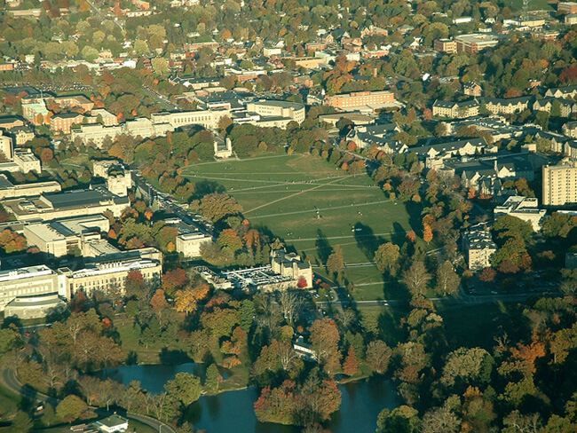 Emily Satterwhite, Virginia Tech campus from above, Blacksburg, Virginia, 2005. Emily Satterwhite, Virginia Tech campus from above, Blacksburg, Virginia, 2005.