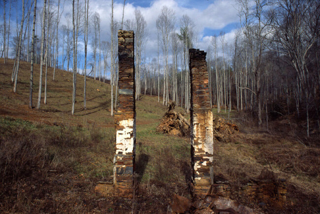 Shane Darwent, Remnants of a house by the tracks, Penland, North Carolina, 2007.