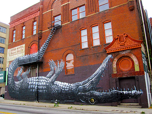 Brandon P. Wicks, ROA's graffiti at 209 Mitchell Street, Atlanta, Georgia, 2012 Brandon P. Wicks, ROA's graffiti at 209 Mitchell Street, Atlanta, Georgia, 2012