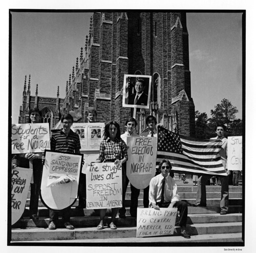 Central America Protest, Duke University, Durham, North Carolina, March 25, 1984. Central America Protest, Duke University, Durham, North Carolina, March 25, 1984.