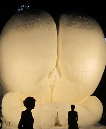 Rear of the Sugar Baby sphinx inside Kara Walker's A Subtlety, Brooklyn, New York, 2014. Photograph by Valérie Loichot. Courtesy of Valérie Loichot. Rear of the Sugar Baby sphinx inside Kara Walker's A Subtlety, Brooklyn, New York, 2014. Photograph by Valérie Loichot. Courtesy of Valérie Loichot.