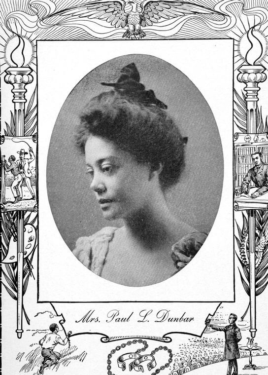 Alice Dunbar-Nelson, 1902. Print by Daniel Wallace Culp. Originally published in Twentieth Century Negro Literature (Premier Publishing, 1902). Courtesy of the New York Public Library Schomburg Center, digitalcollections.nypl.org/items/510d47da-768b-a3d9-e040-e00a18064a99.