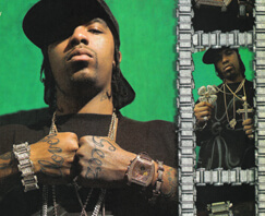 Lil Flip in an advertisement for Houston jeweler Johnny Dang, 2004.  Lil Flip in an advertisement for Houston jeweler Johnny Dang, 2004.