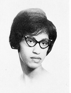 Gwendolyn Ann Jones, 1963. Photo from Woman's College of the University of North Carolina yearbook, Pine Needles. Gwendolyn Ann Jones, 1963. Photo from Woman's College of the University of North Carolina yearbook, Pine Needles.