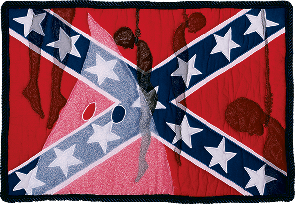 Southern Heritage/Southern Shame, 2001. © Gwendolyn A. Magee. Pieced, quilted, and appliquéd fabrics, with cording. 22.5''x32.5''. Collection of Michigan State University Museum, East Lansing, Michigan. Purchased with funding from the MSU Office of Research and Graduate Studies and the MSU Foundation. Photography © 2014 Roland L. Freeman. Southern Heritage/Southern Shame, 2001. © Gwendolyn A. Magee. Pieced, quilted, and appliquéd fabrics, with cording. 22.5''x32.5''. Collection of Michigan State University Museum, East Lansing, Michigan. Purchased with funding from the MSU Office of Research and Graduate Studies and the MSU Foundation. Photography © 2014 Roland L. Freeman.