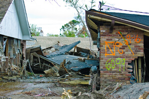 Pratt Drive and Robert E. Lee Avenue at the breach in the 17th Street Canal Levee, Lakeview, New Orleans, Louisiana, October 27, 2005. Photograph by Brian Gauvin. © Brian Gauvin.  Pratt Drive and Robert E. Lee Avenue at the breach in the 17th Street Canal Levee, Lakeview, New Orleans, Louisiana, October 27, 2005. Photograph by Brian Gauvin. © Brian Gauvin.