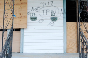 181-182 Mazant Street, next door to Musician's Village, Upper Ninth Ward, New Orleans, Louisiana, March 20, 2010. Photograph by Lauren Tilton. © Lauren Tilton. 181-182 Mazant Street, next door to Musician's Village, Upper Ninth Ward, New Orleans, Louisiana, March 20, 2010. Photograph by Lauren Tilton. © Lauren Tilton.