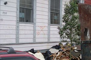 Rebuilding, Bywater, New Orleans, Louisiana, February 2010. Photograph by Dorothy Moye. © Dorothy Moye.  Rebuilding, Bywater, New Orleans, Louisiana, February 2010. Photograph by Dorothy Moye. © Dorothy Moye.